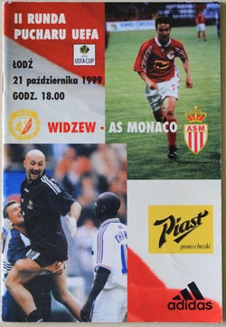 Program Widzew Łódź - AS Monaco 21.10.1999 (Puchar UEFA)