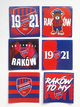 Naklejki wlepki RKS Raków Częstochowa - zestaw 20 sztuk (produkt oficjalny)