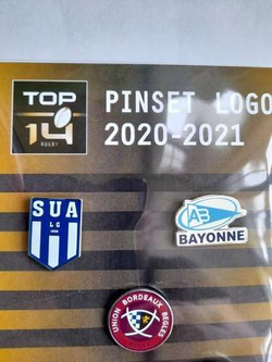 Zestaw 5 odznak Ligue Nationale Rugby Top 14 (produkt oficjalny)