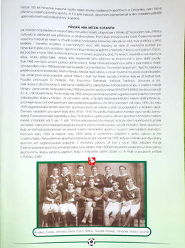 FC Hlinsko 1905-2005. 100-lecie piłki nożnej w Hlinsku (Czechy)