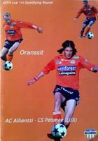 Program AC Allianssi - CS Petange Puchar UEFA (14.07.2005)