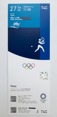 Bilet Letnie Igrzyska Olimpijskie Tokio 2020. Tenis (27.07.2021)
