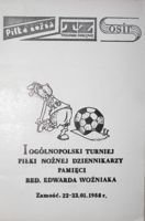 Program I Ogólnopolski Turniej Piłki Nożnej Dziennikarzy Pamięci Red. Edwarda Woźniaka (Zamość, 22-23.01.1988)