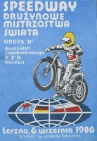 Program Speedway Drużynowe Mistrzostwa Świata - Grupa B (06.09.1986)