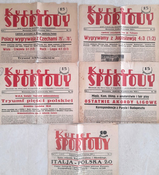  Kurjer Sportowy, Warszawa - 5 numerów (1933)