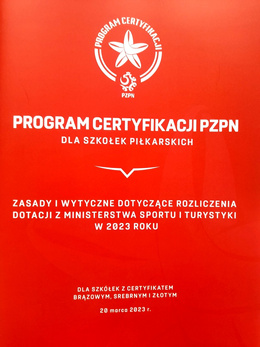 Program certyfikacji PZPN dla szkółek piłkarskich