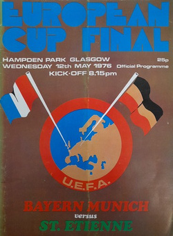 Program Finał Pucharu Mistrzów Bayern Monachium - AS St. Etienne (12.5.1976)