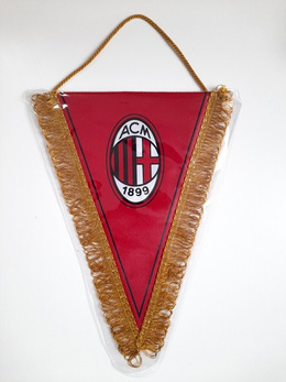 Proporczyk AC Milan czerwony z herbem 28 cm (produkt oficjalny)