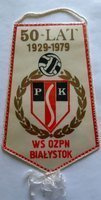 Proporczyk 50 lat Wydział Sędziowski Okręgowego Związku Piłki Nożnej Białystok 1929 1979