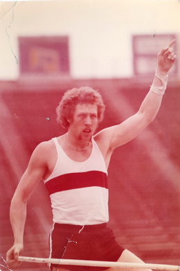 Pocztówka Władysław Kozakiewicz (lekkoatletyka) XXI Igrzyska Olimpijskie Montreal 1976
