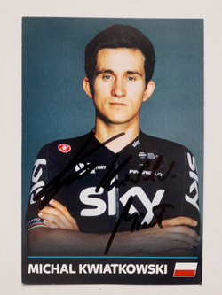 Zdjęcie Michał Kwiatkowski (kolarstwo) z oryginalnym autografem