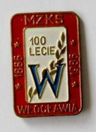 Odznaka 100-lecie MZKS Włocławia Włocławek (PRL, lakier)