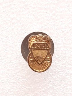 Odznaka Polski Związek Kolarski pozłacana (PRL, na śrubę, sygnowana)