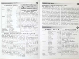 Programy meczowe FC Vysocina Jihlava 2011-2022, Czechy (10 numerów)