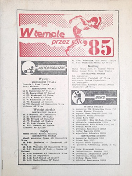 Informator W Tempie przez rok 1985