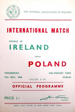 Program Mecz towarzyski Irlandia - Polska (15.5.1968)