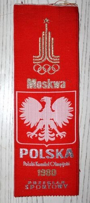 Proporczyk Reprezentacja Polski. Igrzyska Olimpijskie Moskwa 1980