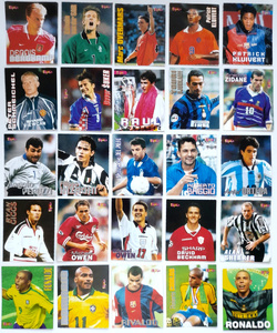 Karty Słynni zagraniczni piłkarze 1998-1999 - 27 sztuk (Bravo Sport)