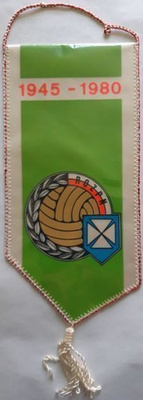 Proporczyk 35 lat Okręgowy Związek Piłki Nożnej Wojewódzka Federacja Sportu Rzeszów 1945 1980