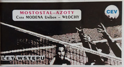 Bilet Mostostal Azoty Kędzierzyn Koźle - Casa Modena Unibon Liga Mistrzów Siatkówki mężczyzn (24.02.1999)