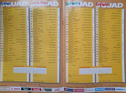 Oficjalny program półfinałów Euro '96, Francja - Czechy, Niemcy - Anglia (26.6.1996)