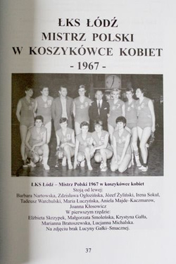 Historia ŁKS. 21 Tytułów Mistrza Polski w grach zespołowych. Koszykówka