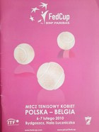 Program mecz tenisowy kobiet Polska - Belgia, Puchar Federacji (Bydgoszcz, 6-7.2.2010)