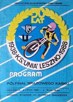 Program Półfinał Brązowego Kasku (Leszno, 02.07.1989)