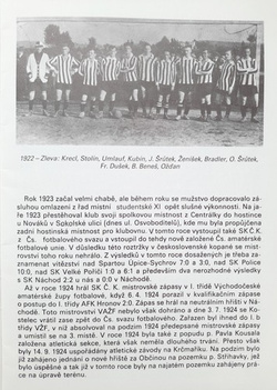 75 lat piłki nożnej w Cervenym Kostelcu 1913-1988 (Czechy)