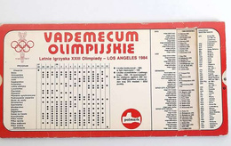 Informator Vademcum Olimpijskie 1984 z tablicami