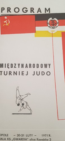 Międzynarodowy Turniej Judo. Opole, 20-21 lutego 1971 r. Program