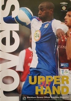 Program meczowy Blackburn Rovers -  Myllykosken Pallo-47 (kwalifikacje Pucharu UEFA, 30.08.2007)