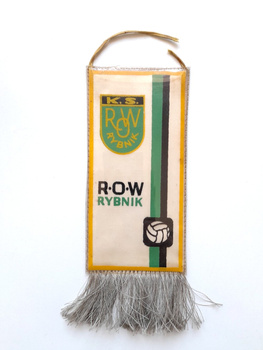 Proporczyk ROW Rybnik piłka nożna, mały (PRL)