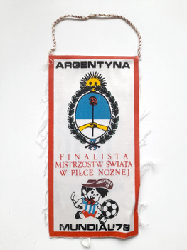Proporczyk Argentyna Finalista Mistrzostw Świata w piłce nożnej Mundial'78 (PRL)