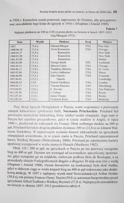 Rozwój biegów przez płotki na świecie i w Polsce do 2004 roku + CD