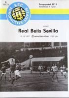 Program 1.FC Lokomotive Lipsk - Real Betis Sewilla PZP (19.10.1979)