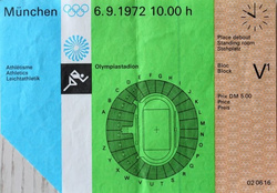 Bilet Igrzyska Olimpijskie Monachium - lekkoatletyka (06.09.1972)