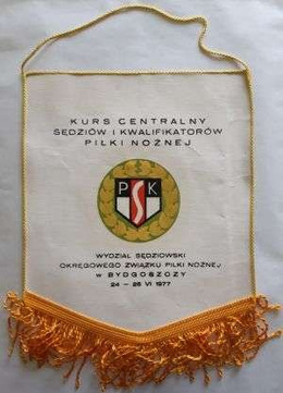 Proporczyk Kurs Centralny Sędziów i Kwalifikatorów Piłki Nożnej Wydział Sędziowski OZPN Bydgoszcz 24-26.06.1977