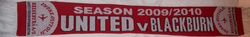 Oryginalny szalik Manchester United - Blackburn Rovers Sezon 2009/10