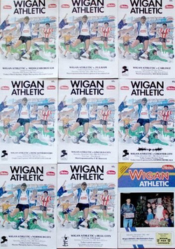 Programy Wigan Athletic 1986-1987 (9 sztuk)