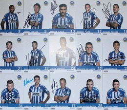 Zestaw 33 zdjęć drużyna Karlsruher SC 2013-2014 (z oryginalnymi autografami)