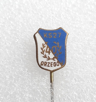 Odznaka 40 lat KS 27 Orzegów (PRL, emalia)
