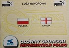 Zaproszenie mecz Polska - Anglia eliminacje ME U-19 (26.04.2001, Gdańsk)