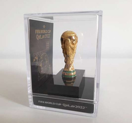 Replika miniatura trofeum Mistrzostwa Świata w gablotce (produkt oficjalny)