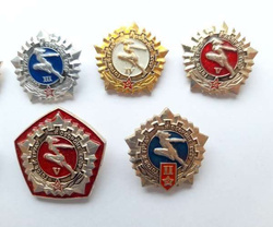 Odznaki sportowe Gotowy do Wysiłku i Obrony ZSRR (8 sztuk)