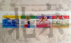 Bloczek znaczków pocztowych Igrzyska XXIX Olimpiady Pekin 2008