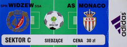 Bilet Widzew Łódź - AS Monaco Puchar UEFA (21.10.1999)