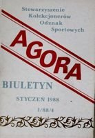 "Agora" - Biuletyn Stowarzyszenia Kolekcjonerów Odznak Sportowych nr 1(4)/1988