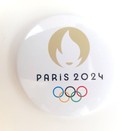 Magnes Igrzyska Olimpijskie Paryż 2024 oficjalne logo, okrągły (produkt oficjalny, sygnowany)