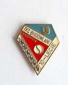 Odznaka 10-lecie TKS Budowlani Katowice (PRL, lakier)